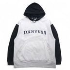 DKNY USA (Donna Karan New York) 90s Pullover Hoodie, L, Grey, Cotton