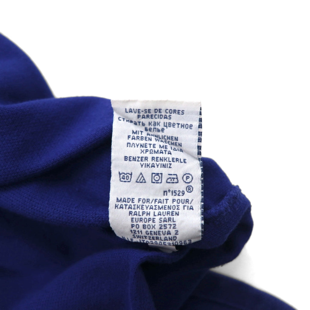 POLO RALPH LAUREN Polo shirt XL Blue Cotton Pique CUSTOM FIT Small pony embroidery