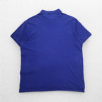 POLO RALPH LAUREN Polo shirt XL Blue Cotton Pique CUSTOM FIT Small pony embroidery