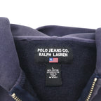 Ralph Lauren 90年代 ジップパーカー L ネイビー フロントポケット POLO JEANS CO.