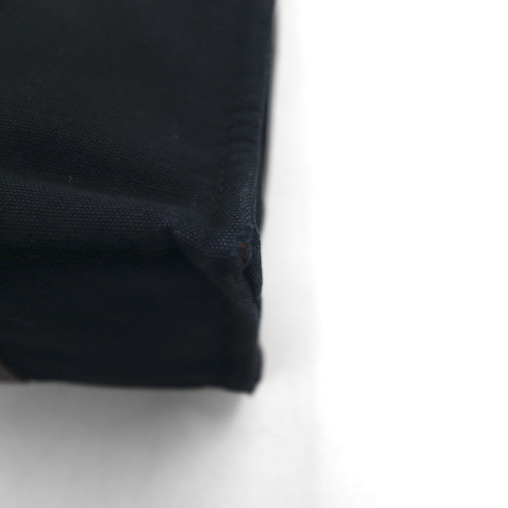 HERMES Foul Tote PM Tote Bag, Black Cotton Canvas, Made in France