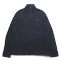 POLO RALPH LAUREN Half-Zip Rib Knit Sweatshirt, XL, Grey, ESTATE RIB, Small Pony Embroidery