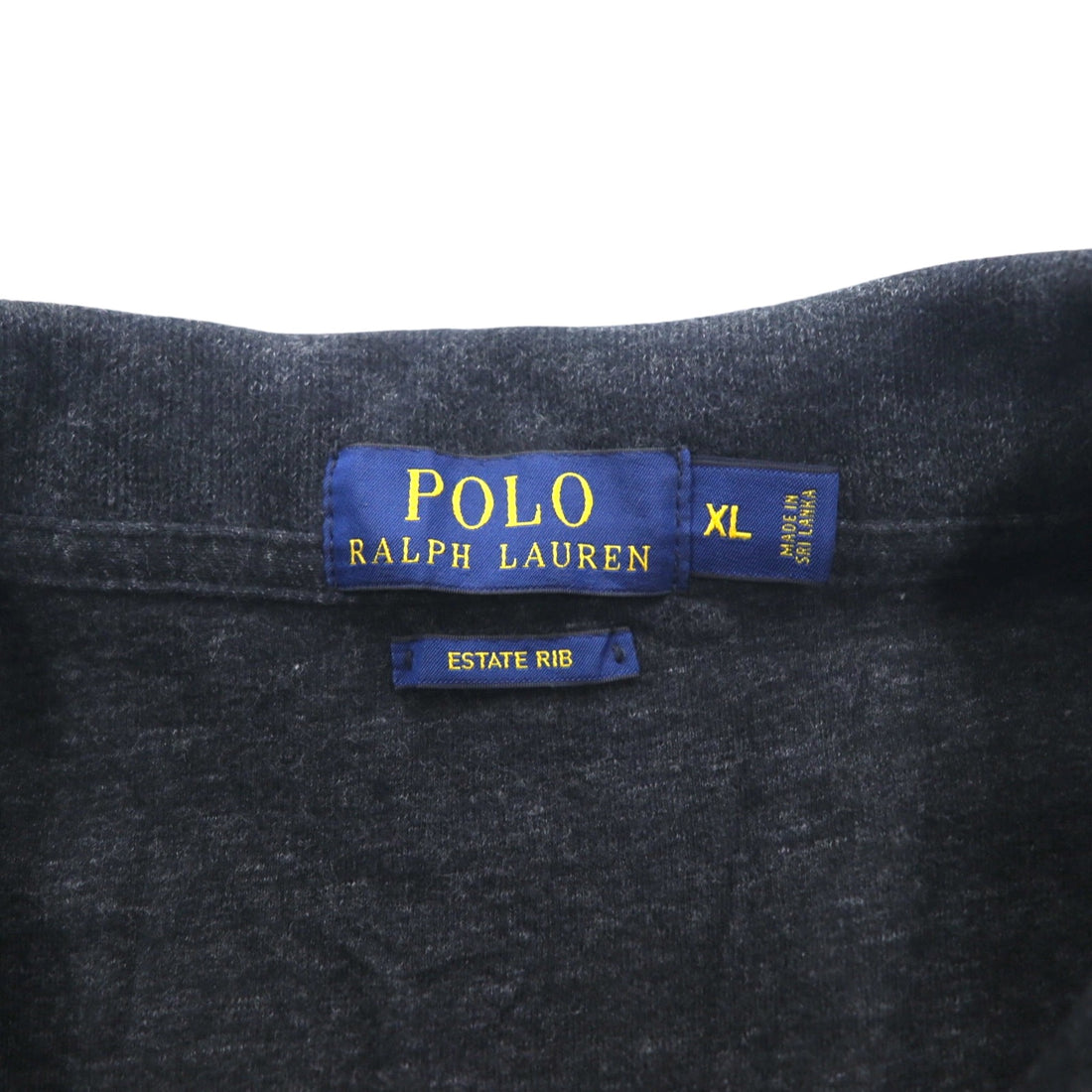 POLO RALPH LAUREN Half-Zip Rib Knit Sweatshirt, XL, Grey, ESTATE RIB, Small Pony Embroidery