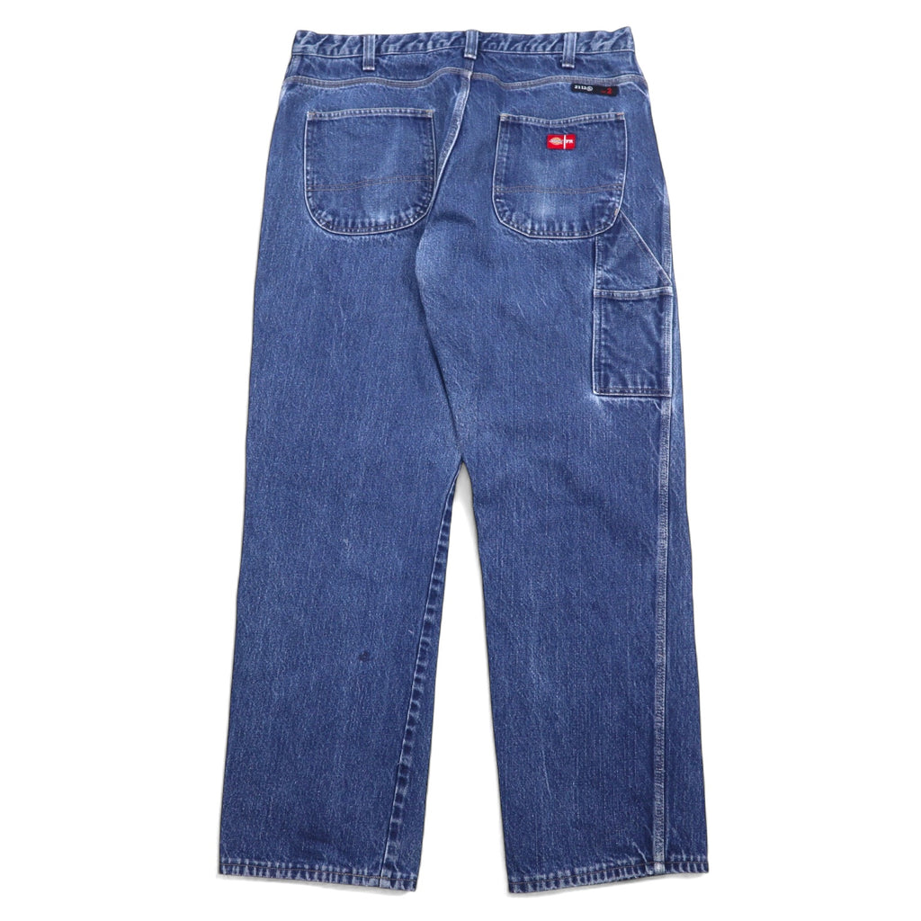 DICKIES FR バギー ワイド デニムパンツ 難燃性 ペインターパンツ 40 ブルー コットン FR Flame Resistant メキシコ製