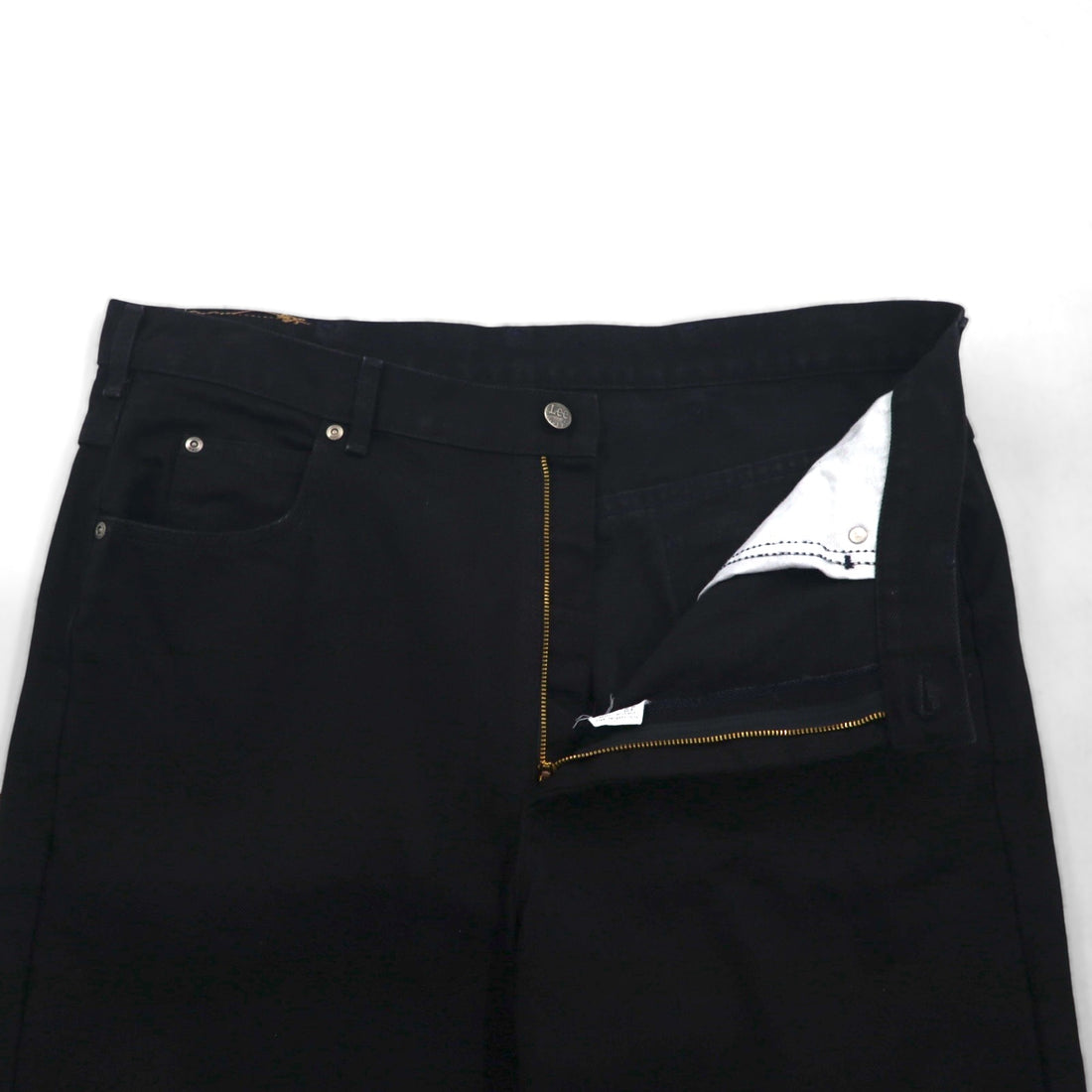 Lee RIDERS 90s USA Made Relaxed Fit Tapered Denim Pants, Size XL, Black, Zipper Fly, Leather Patch, 208-5508, Deadstock, Unused