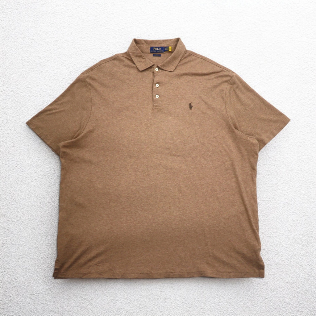 POLO RALPH LAUREN Classic Fit Polo Shirt XL CLASSIC FIT Beige Small Pony Embroidery