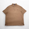 POLO RALPH LAUREN Classic Fit Polo Shirt XL CLASSIC FIT Beige Small Pony Embroidery