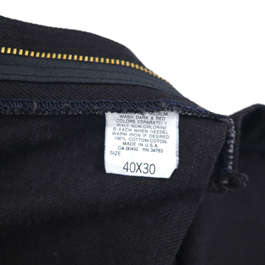 Lee RIDERS 90s USA Made Relaxed Fit Tapered Denim Pants, Size XL, Black, Zipper Fly, Leather Patch, 208-5508, Deadstock, Unused
