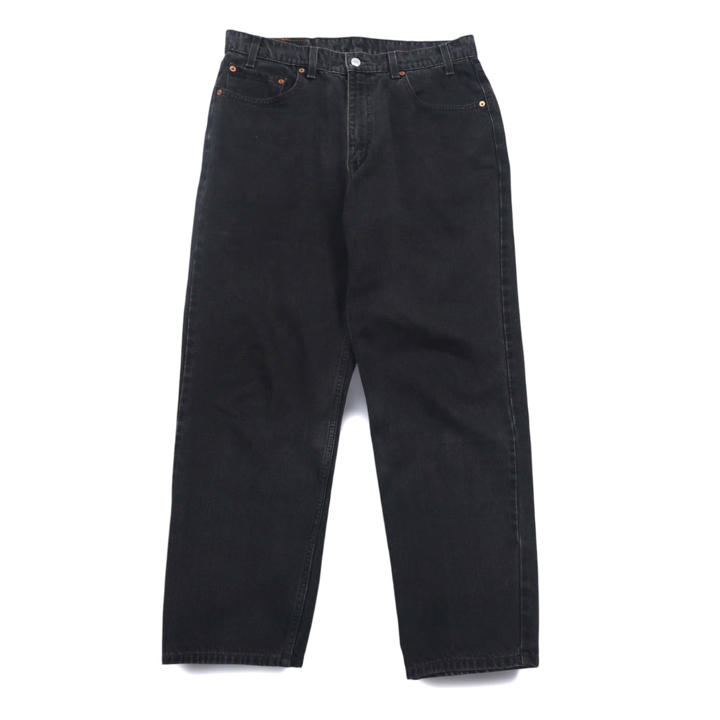 Levi's 90s 550 Baggy Tapered Black Denim Pants L Cotton Relaxed Fit 550-0260 Made in Mexico