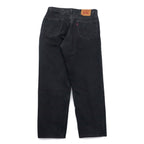 Levi's 90s 550 Baggy Tapered Black Denim Pants L Cotton Relaxed Fit 550-0260 Made in Mexico
