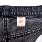 Levi's 90s 550 Baggy Tapered Black Denim Pants L Cotton Relaxed Fit 550-0260 Made in Mexico
