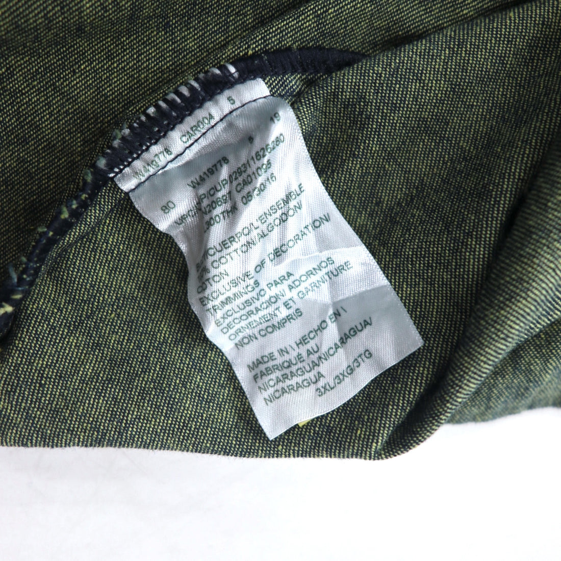 Dickies デニム ボタンダウンシャツ 3XL ダークインディゴ ブルー  ビッグサイズ ニカラグア製