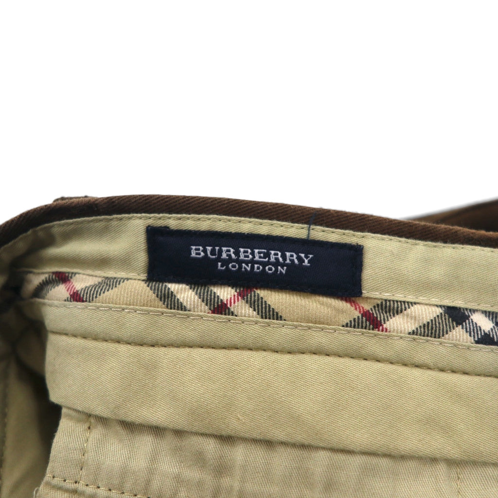 BURBERRY x DAVIDE CENCI Center Press Straight Chino Pants, Size M, Brown, Cotton