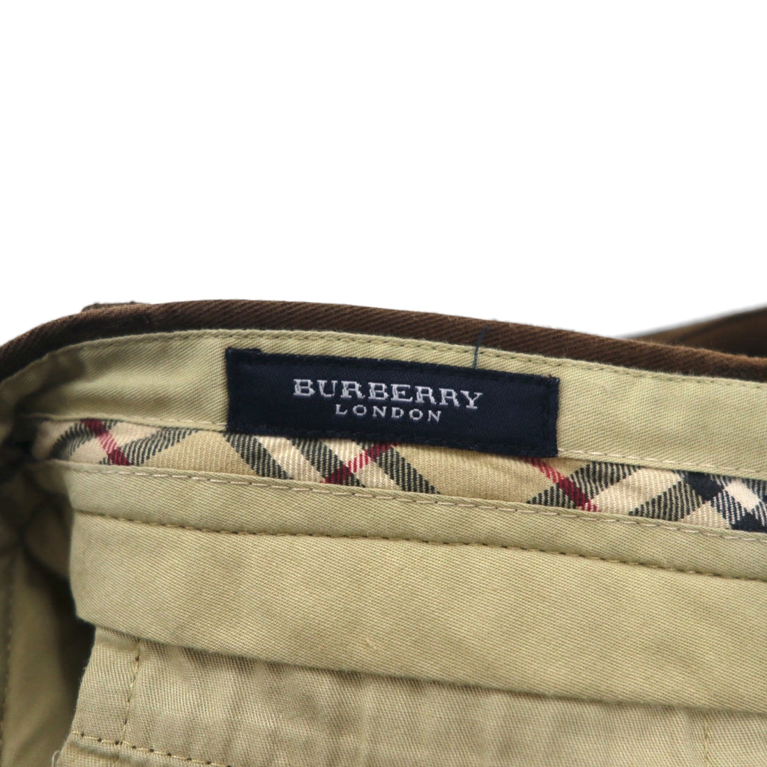 BURBERRY x DAVIDE CENCI Center Press Straight Chino Pants, Size M, Brown, Cotton