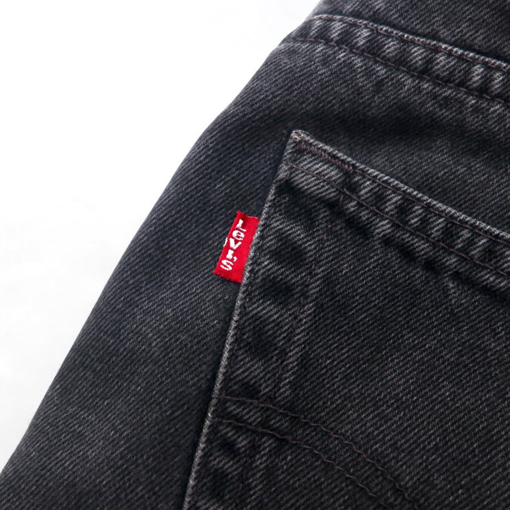 Levi's 90s 550 Baggy Tapered Black Denim Pants L Cotton Relaxed Fit 550-0260 Made in Mexico