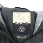 NAPAPIJRI ハーフジップ アノラックパーカー ナイロンジャケット XL グレー 裏地フリース サイドジップ スリット N0YGNJ REGULAR FIT