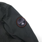 NAPAPIJRI ハーフジップ アノラックパーカー ナイロンジャケット XL グレー 裏地フリース サイドジップ スリット N0YGNJ REGULAR FIT