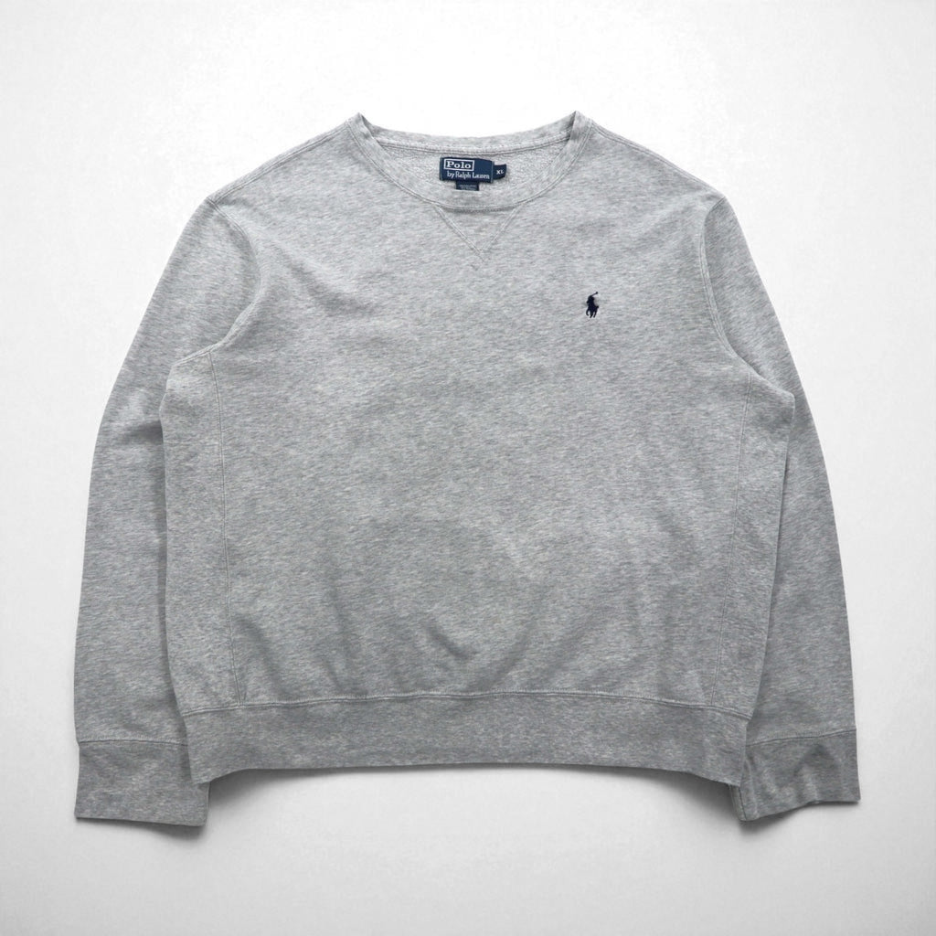 Polo by Ralph Lauren 90年代 クルーネック スウェット XL グレー 無地 スモールポニー刺繍