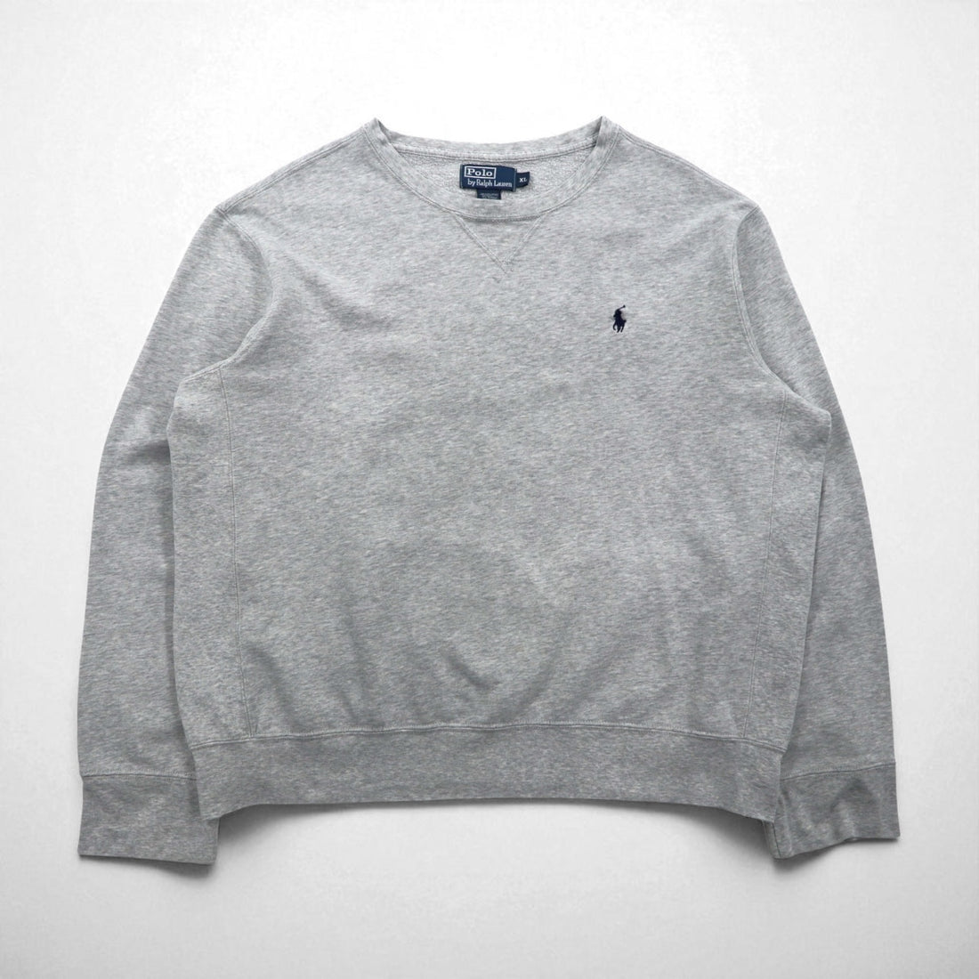 Polo by Ralph Lauren 90年代 クルーネック スウェット XL グレー 無地 スモールポニー刺繍