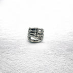 Vintage Silver Bone Ring Bone Hand Ring Size 17 Silver 925 Skeleton Gothic Punk Rock