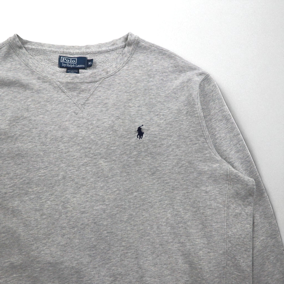 Polo by Ralph Lauren 90年代 クルーネック スウェット XL グレー 無地 スモールポニー刺繍