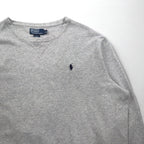 Polo by Ralph Lauren 90年代 クルーネック スウェット XL グレー 無地 スモールポニー刺繍