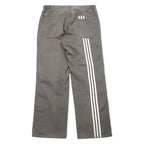 adidas 00s Double Knee Duck Work Pants O Grey Cotton 3 Stripes