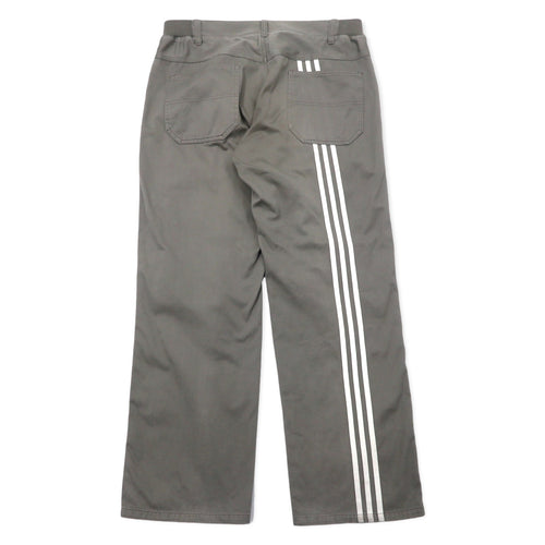 adidas 00s Double Knee Duck Work Pants O Grey Cotton 3 Stripes