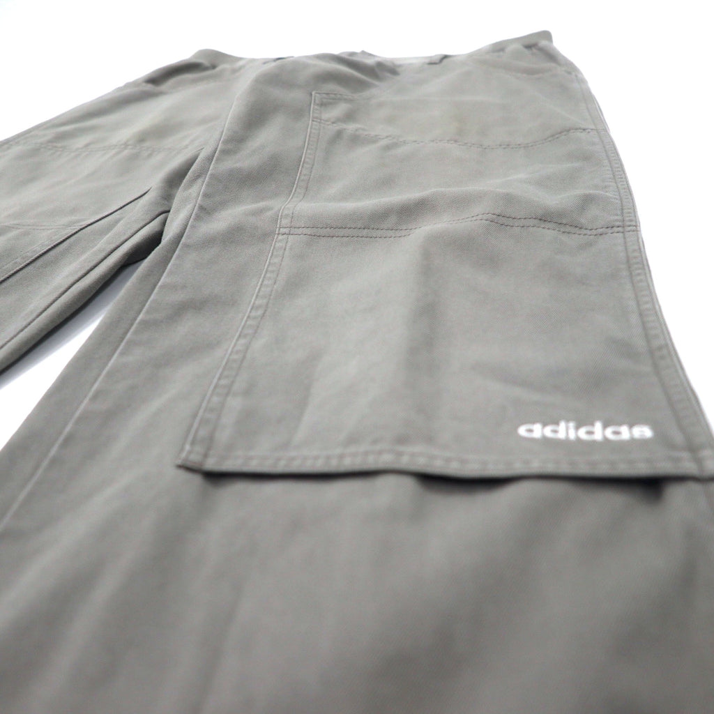 adidas 00s Double Knee Duck Work Pants O Grey Cotton 3 Stripes