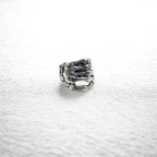Vintage Silver Bone Ring Bone Hand Ring Size 17 Silver 925 Skeleton Gothic Punk Rock