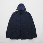 Polo Ralph Lauren ミリタリー M-65 フィールドジャケット M ネイビー ドローコード フード収納 ダブルジップ