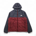 THE NORTH FACE Primaloft Padded Hoodie Jacket, Size L, Gray/Bordeaux Two-Tone Nylon