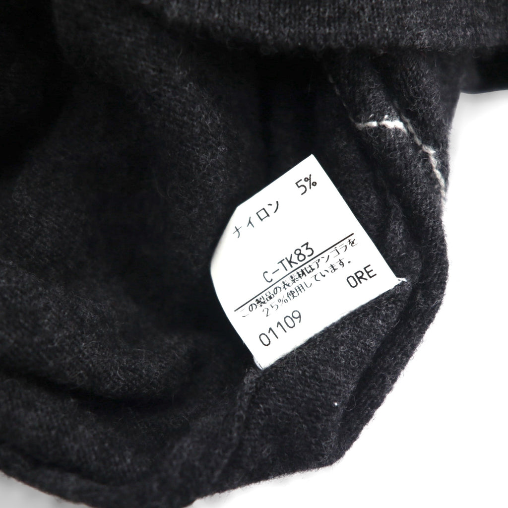 BURBERRYS 90s Made in Japan Old Argyle Knit Cardigan, Medium, Gray Wool, Gold Buttons, Oversized, Long Length