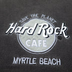 Hard Rock CAFE 90s USA Made Sweatshirt XL Black Cotton Logo Embroidery MYRTLE BEACH