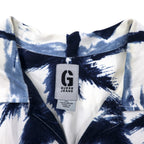 GUESS JEANS 90s Open Collar Aloha Shirt XL White Rayon All-over Print Beach