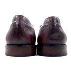 JOHNSTON &amp; MURPHY Italian medallion semi-brogue dress shoes, 28cm, brown leather, CELLINI 3182