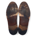 JOHNSTON &amp; MURPHY Italian medallion semi-brogue dress shoes, 28cm, brown leather, CELLINI 3182