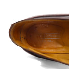 JOHNSTON &amp; MURPHY Italian medallion semi-brogue dress shoes, 28cm, brown leather, CELLINI 3182