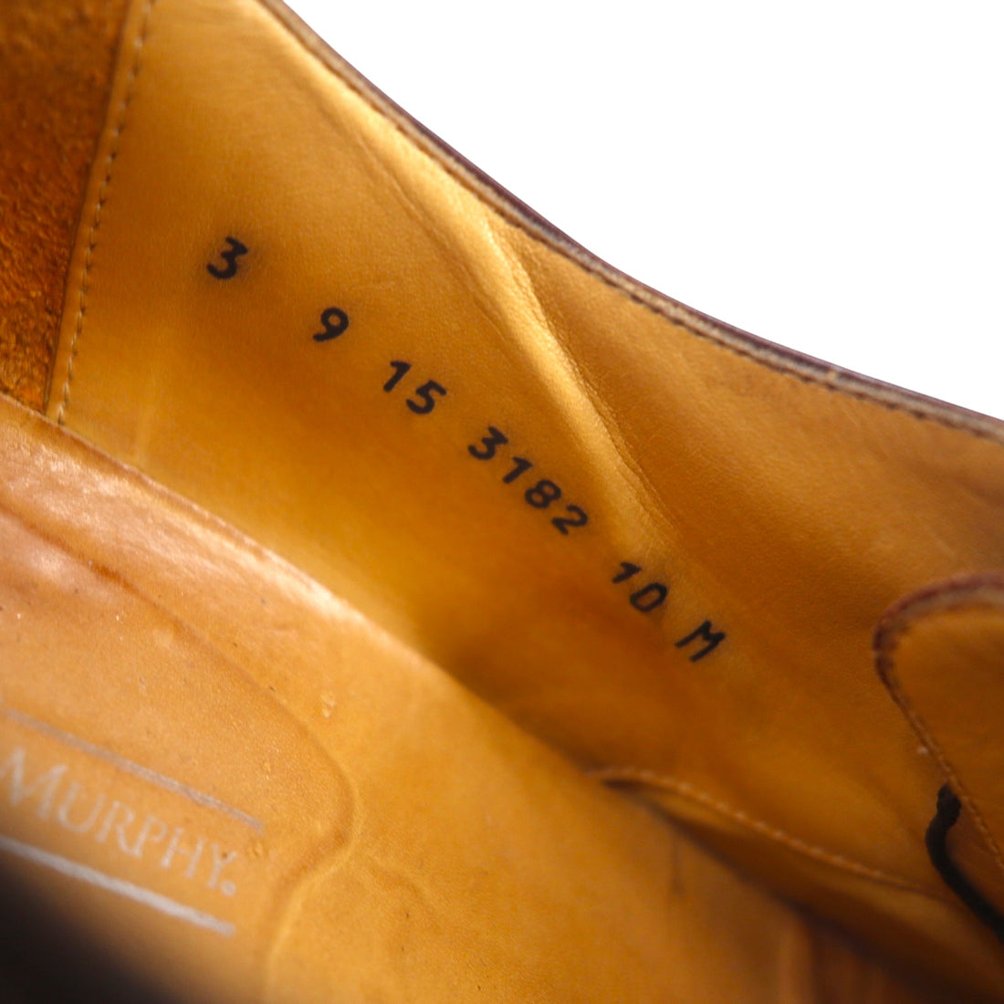 JOHNSTON &amp; MURPHY Italian medallion semi-brogue dress shoes, 28cm, brown leather, CELLINI 3182