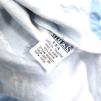 GUESS JEANS 90s Open Collar Aloha Shirt XL White Rayon All-over Print Beach