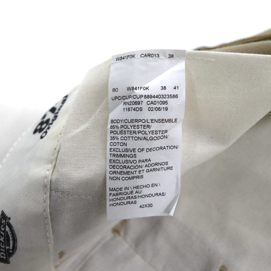 Dickies 874 FLEX Original Fit Work Chino Pants, Size XL, Beige, 11874DS, Unused