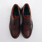 JOHNSTON &amp; MURPHY Italian made straight tip dress shoes, 26cm, brown leather, 20-2028 11625