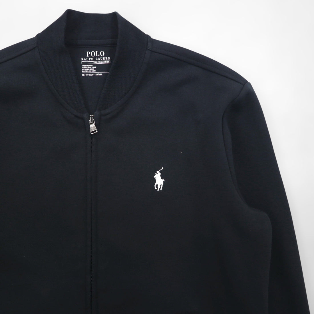 Polo Ralph Lauren Track Jacket Jersey XS Black PERFORMANCE Small Pony Embroidery