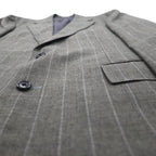 Polo by Ralph Lauren 90年代 3ピース スーツ セットアップ L グレー ストライプ ウール 日本製