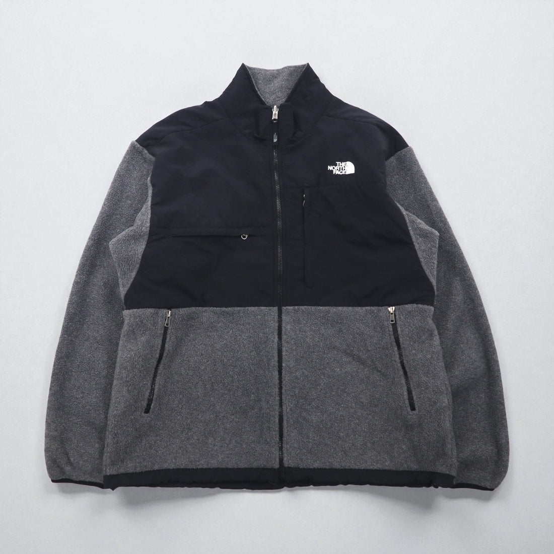 THE NORTH FACE Denali Jacket POLARTEC Fleece XL Gray Nylon Switching A193