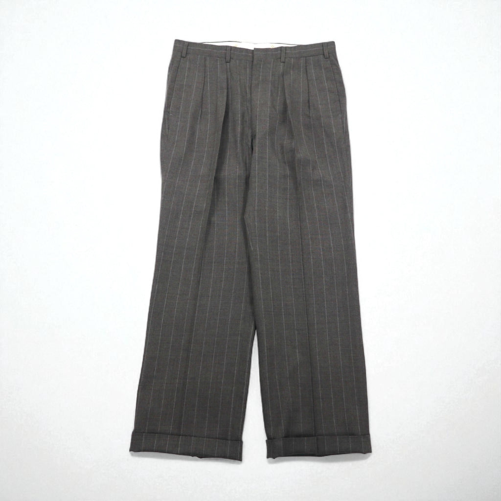 Polo by Ralph Lauren 90年代 3ピース スーツ セットアップ L グレー ストライプ ウール 日本製