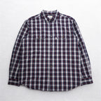 carhartt RELAXED FIT button-down flannel shirt L gray check chest pocket 102214 412