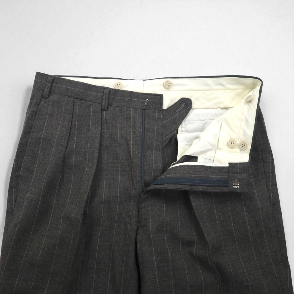 Polo by Ralph Lauren 90年代 3ピース スーツ セットアップ L グレー ストライプ ウール 日本製