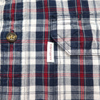 carhartt RELAXED FIT button-down flannel shirt L gray check chest pocket 102214 412
