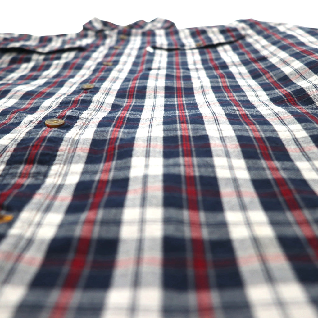 carhartt RELAXED FIT button-down flannel shirt L gray check chest pocket 102214 412
